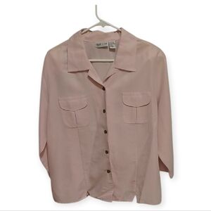 Apparenza Pale Pink Button Up Blouse